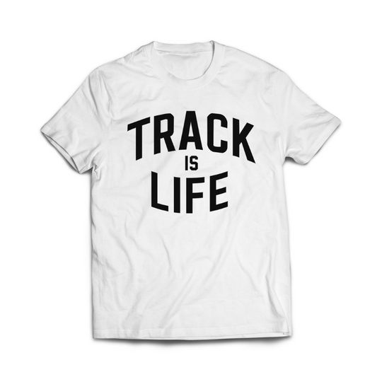 Track Is Life - T-Shirt - White