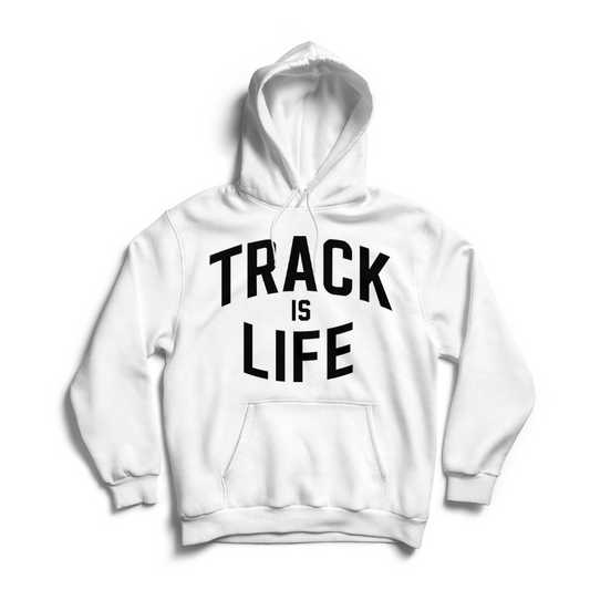 Track Is Life - Hoodie - White